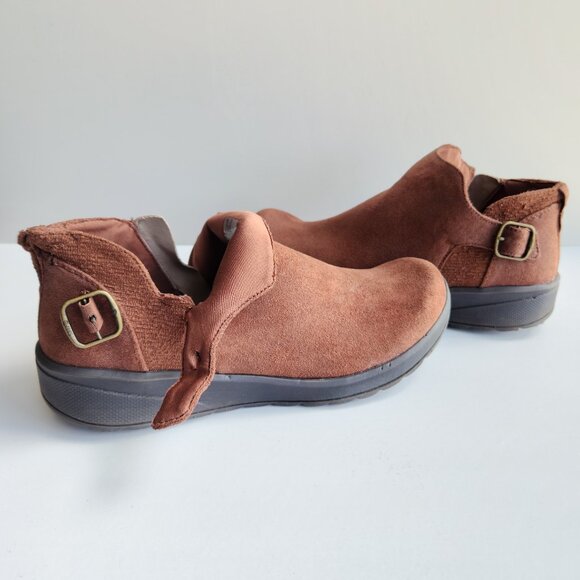 BZees LifeStride Get Going Size 8.5W Brown Slip-On Flat Heel Bootie Memory Foam - Picture 10 of 13